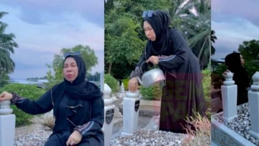 Usahawan kosmetik M'sia Datuk Seri Vida rentas negeri ziarah pusara anak