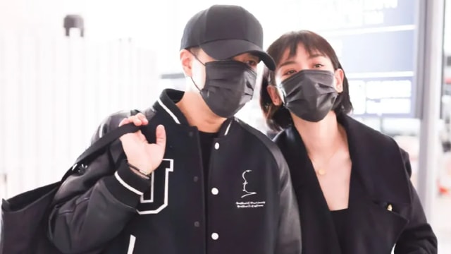 认爱后首同框　刘恺威、李晓峰机场甜蜜挽手