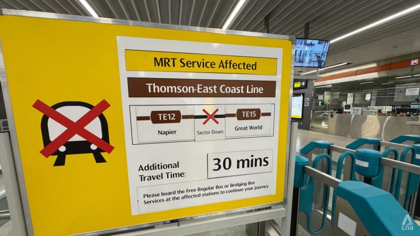 Regular train services resume on Thomson-East Coast Line after morning disruption: SMRT Regular train services resume on Thomson-East Coast Line after morning disruption: SMRT