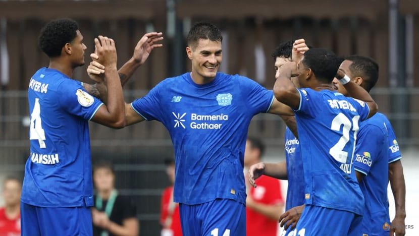 Leverkusen weather hailstorm to thrash 10-man Grossaspach 4-0 in German Cup Leverkusen weather hailstorm to thrash 10-man Grossaspach 4-0 in German Cup