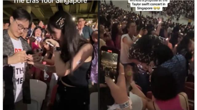 泰勒丝演唱会成求婚圣地？至少两对情侣现场求婚成功