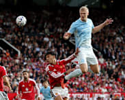 Haaland strike gives 10-man Man City contentious 1-0 derby win over Man United