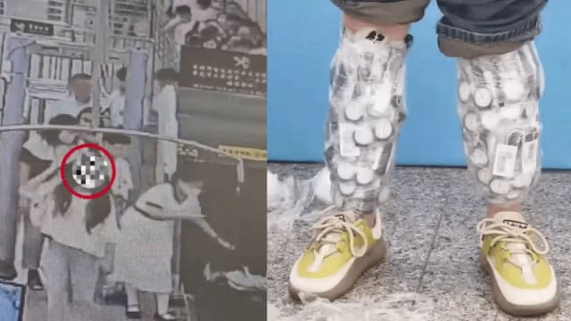 女旅客腿绑80手表图闯关  因行如僵尸被海关识破