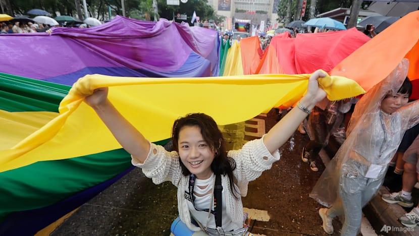 Tens of thousands brave rain at east Asia's largest Pride march in Taiwan Tens of thousands brave rain at east Asia's largest Pride march in Taiwan