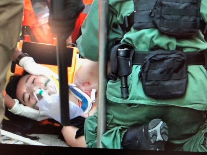 South China Morning Post posted this photo in their news report, which it said that according to a source, shows the man who had been shot.