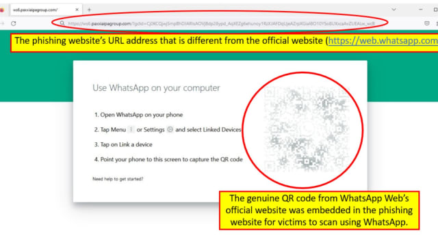 骗子再出新招！用假“WhatsApp Web”骗人扫码入侵户头