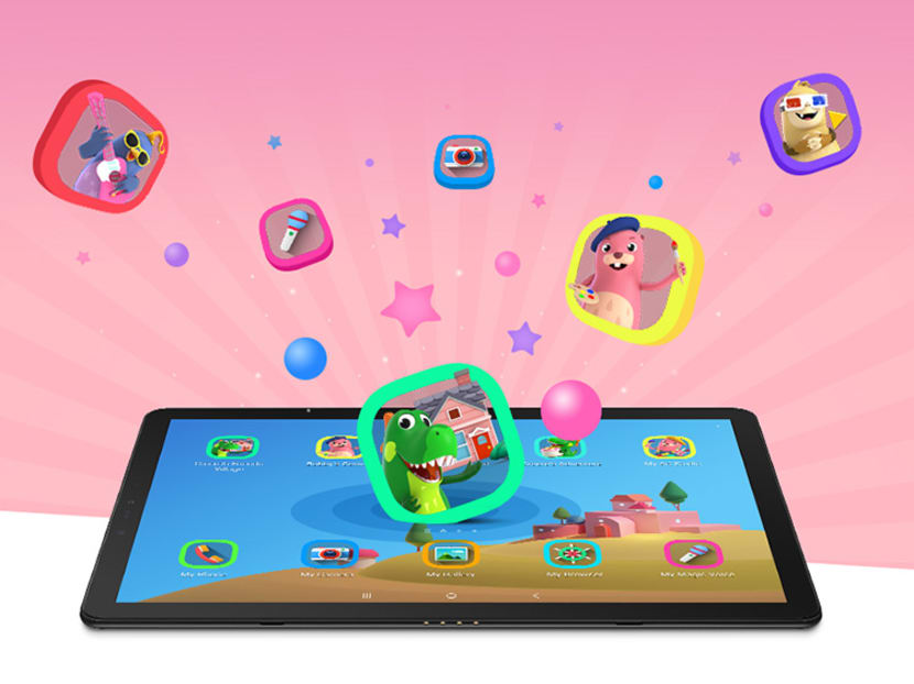 Let Crocro and friends entertain and encourage your children to learn, develop and flourish safely in the digital realm. Device and screen images are simulated for illustrative purposes only. Images: Samsung