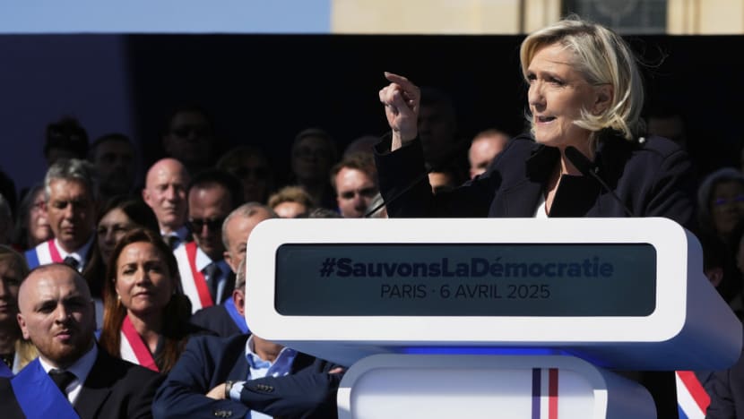 France's Le Pen slams 'witch hunt' as ban dominates rival rallies