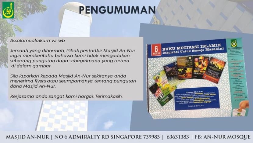 Masjid An-Nur buat aduan polis: Ada pihak jual buku Islamik kumpul dana gunakan namanya