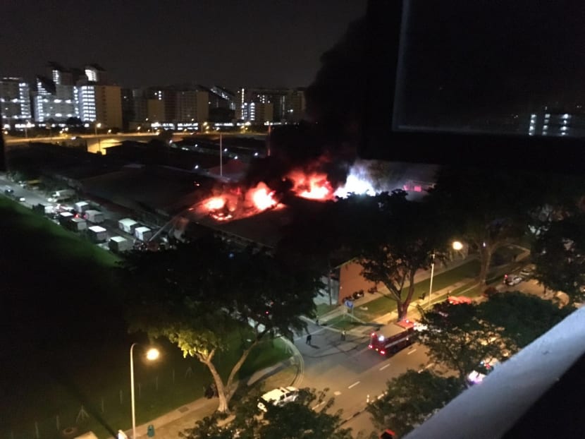 Massive fire put out at Toa Payoh Industrial Park