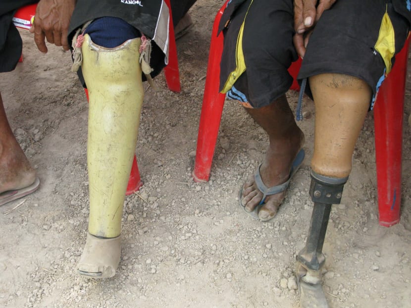 Nineteen people were killed, and many more injured, in the past year alone by landmines in Thailand. Photo: Bangkok Post