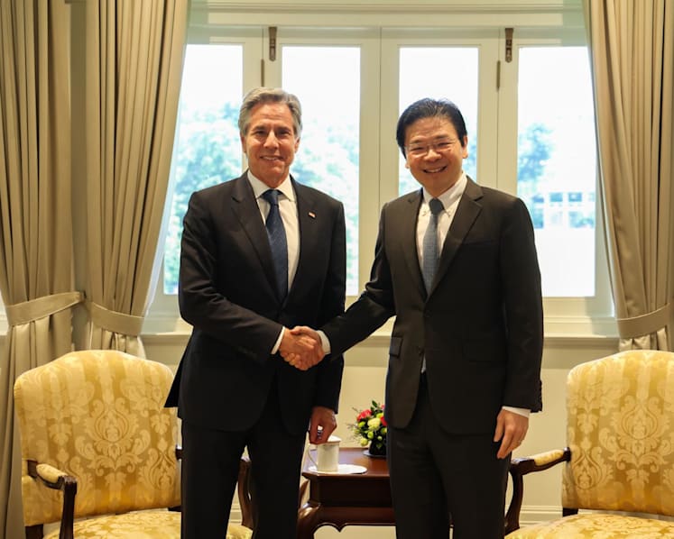 US Secretary of State Blinken calls on PM Wong during official visit to Singapore