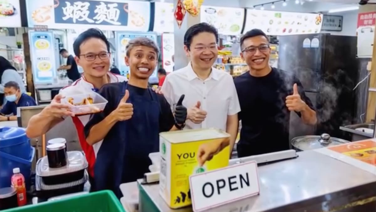 Ex-footballers’ halal chee cheong fun stall sees boost in business after PM Wong’s visit