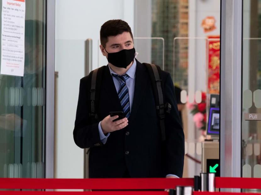 Richard Christopher Monks is seen leaving the State Courts on Feb 1, 2021.