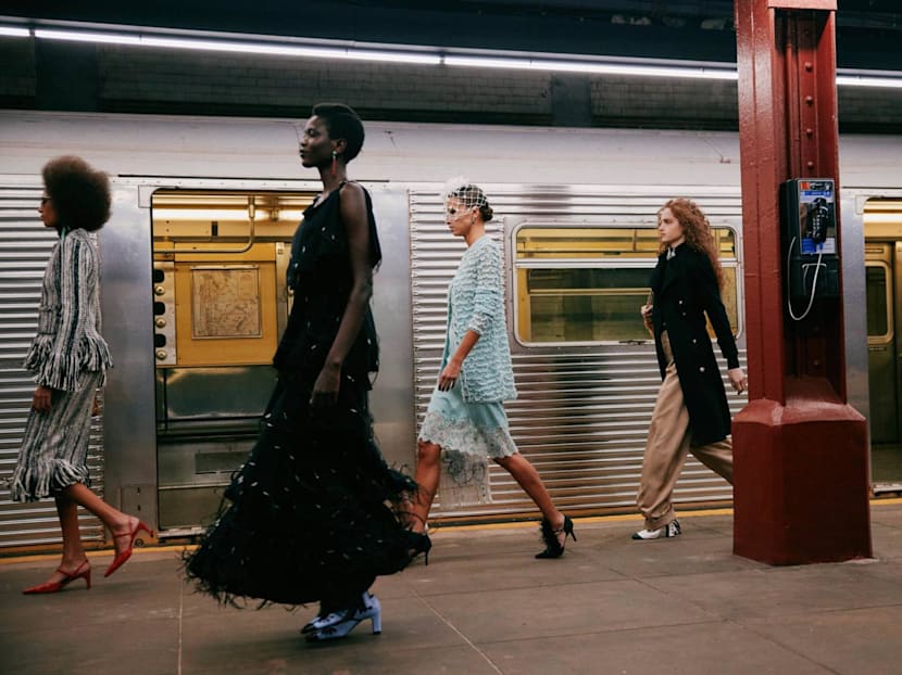 Chanel's new showman stages an ode to NYC with star-packed runway show on a real subway platform