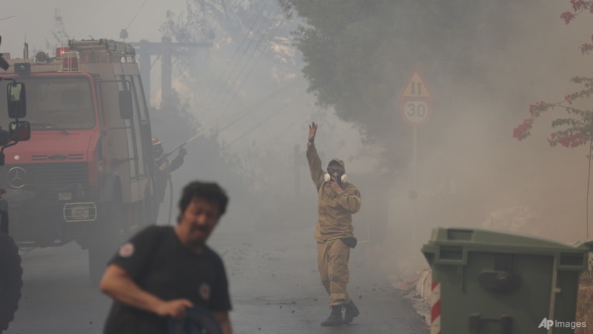 Greek firefighters battle blaze near Athens for second day