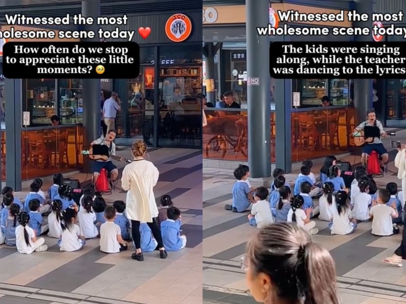 Sweet Busker Sings For Preschool Kids At Paya Lebar MRT Station, Internet Wants To Know Who She Is