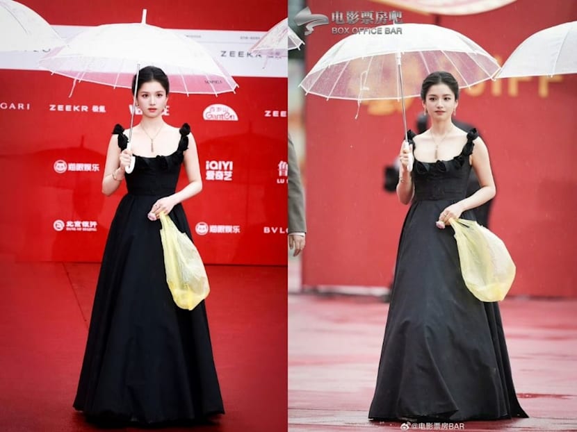 Chinese actress Zhang Jingyi walked red carpet with plastic bag, everyone thought it was a US$1,790 bag