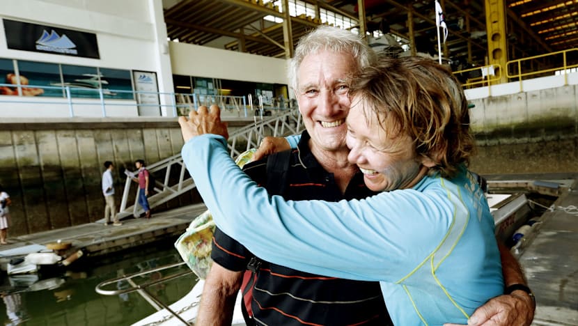 Kayaker’s ocean odyssey stops over in Singapore