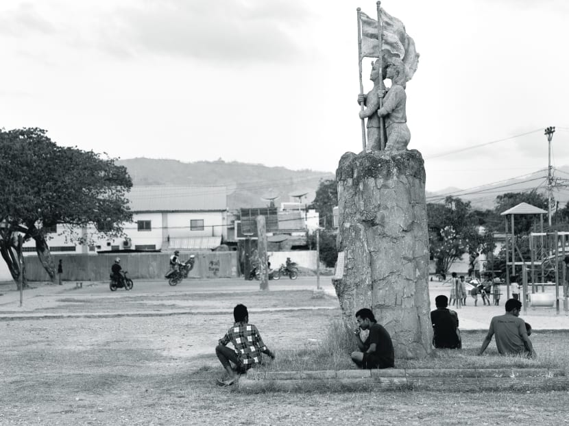 In Timor-Leste’s capital of Dili, young men walk the streets aimlessly; youth unemployment is over 50 per cent in a country where more than 60 per cent  are under 18. Photo: Wong Pei Ting