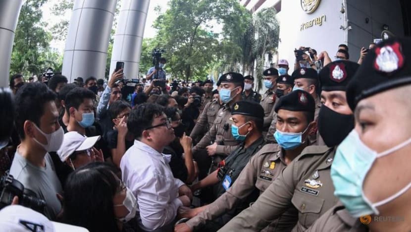 Thai protesters demand the release of anti-government activists