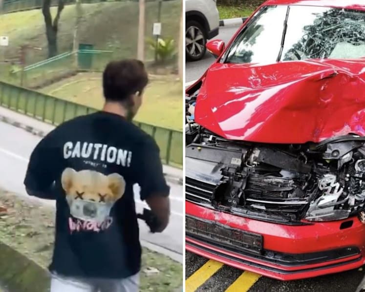 Driver to be charged after crashing into vehicles in Telok Blangah police chase and later fleeing on foot