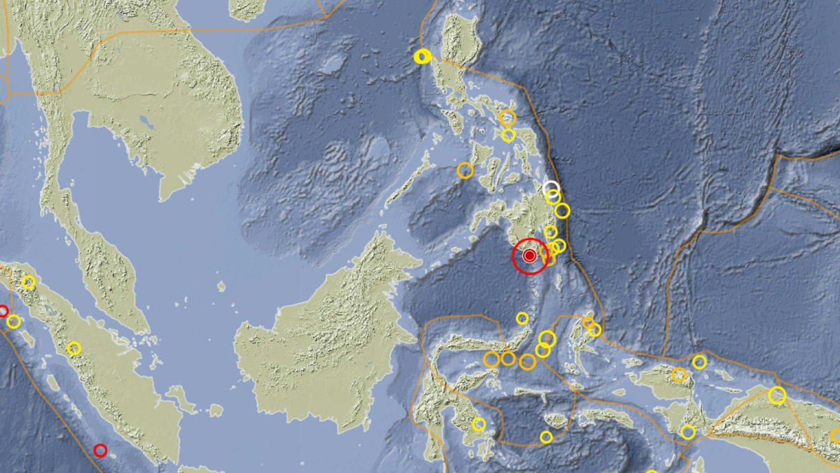 Earthquake of magnitude 8.2 strikes Mindanao, Philippines, G