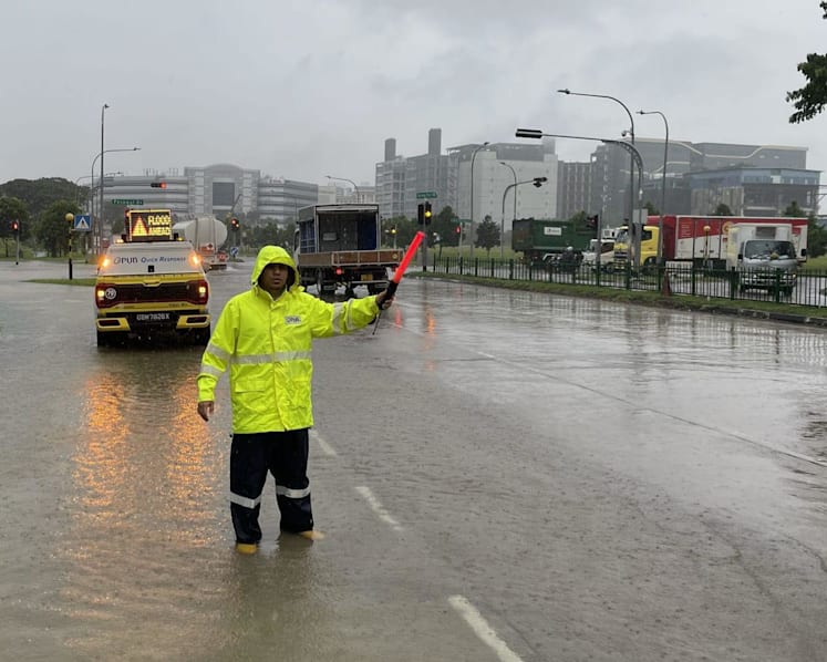 Flash floods reported in western Singapore; 36% of December’s average rainfall recorded in under 2 hours