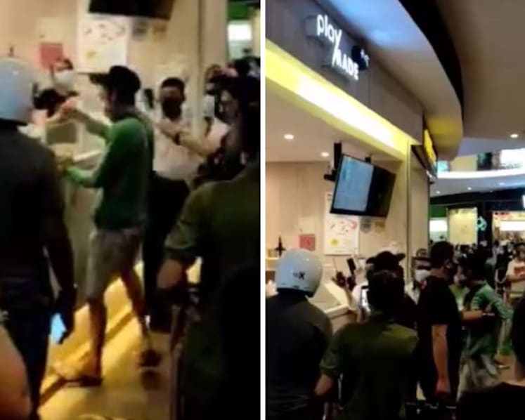 Man arrested for public nuisance after incident at Waterway Point bubble tea shop