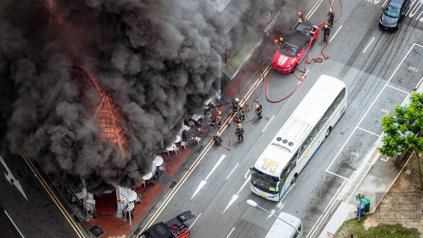 Fire breaks out at coffeeshop in Chinatown