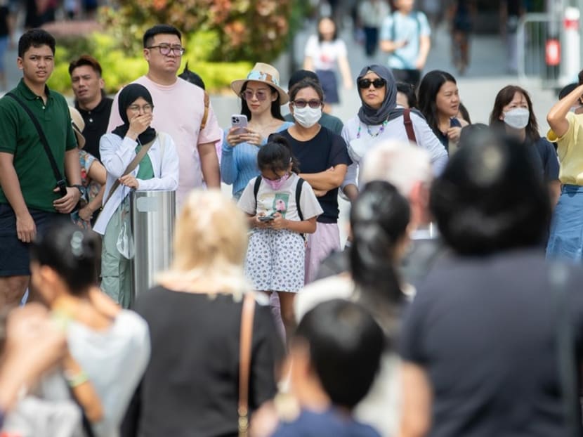 Pedestrians along Orchard Road on Dec 20, 2023. Pedestrians along Orchard Road on Dec 20, 2023.