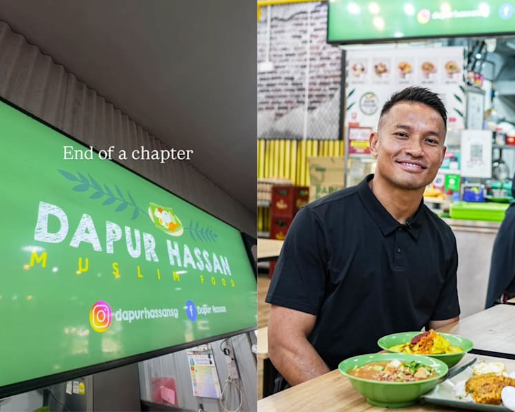 Singaporean footballer Hassan Sunny closes nasi padang stall Dapur Hassan, but plans to continue business
