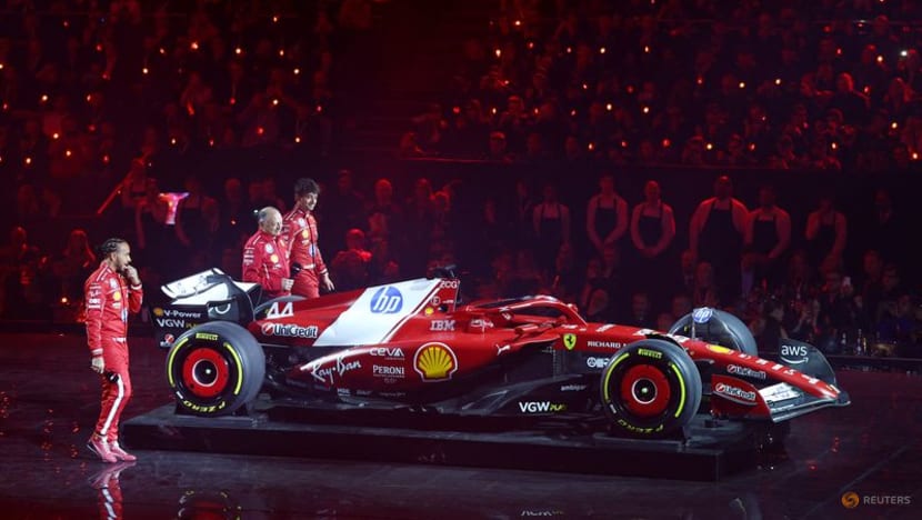 Hamilton steps out in red at unprecedented 10 team F1 launch