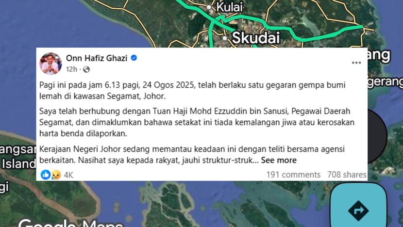 Orang ramai tidak perlu bimbang, gempa bumi di Segamat bermagnitud lemah