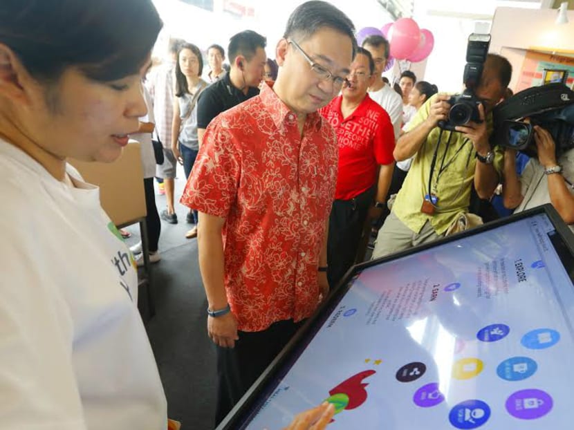 Health Minister Gan Kim Yong at the launch of HealthHub on Oct 18, 2015. Photo: Ernest Chua