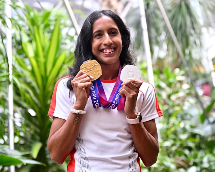 'I had goosebumps': Supporters show up at Changi Airport to welcome sprinter Shanti Pereira