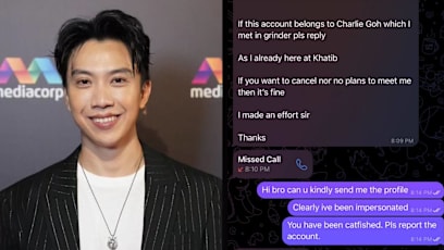 Man Catfished By Fake "Charlie Goh" On Grindr; Finds & Texts The Real Ah Boys To Men Star On Telegram