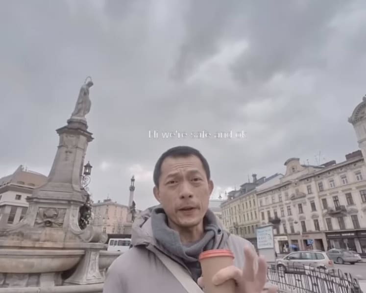 Singaporean Ix Shen and wife reach western Ukrainian city of Lviv