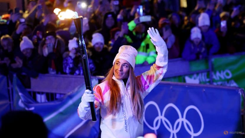 Sofia Goggia lights Games cauldron in Cortina