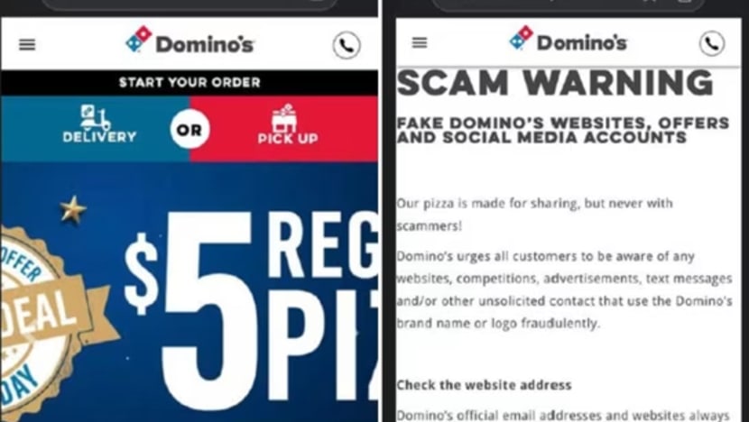 Police warn of new phishing scam using fake Domino's Pizza websites