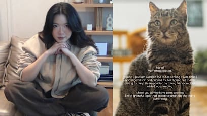 Rui En Grieves The Passing Of Her First Cat, Muffin, An SPCA Rescue 