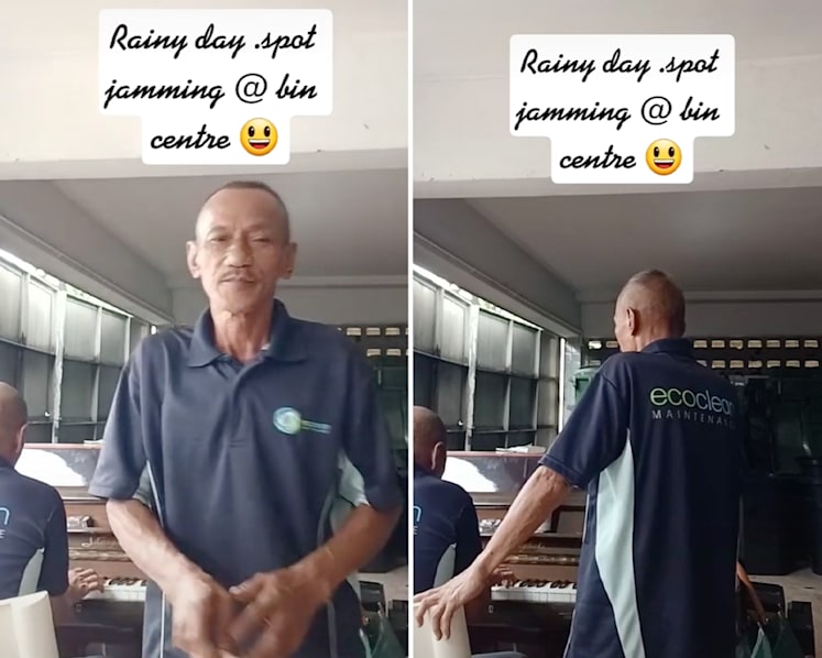 #trending: Cleaners jamming on discarded piano at bin centre wow netizens