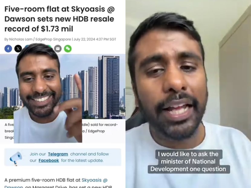 Screengrabs of a YouTube video that was posted by property agent Shaik Amar on July 25, 2024. Screengrabs of a YouTube video that was posted by property agent Shaik Amar on July 25, 2024.