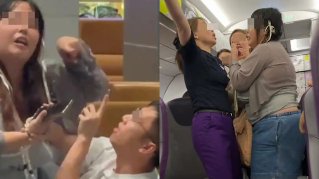 港航班女乘客控男友嫖妓爆冲突 推倒空姐被劝下机