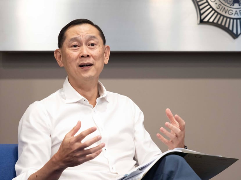 Newly appointed CNB director Sam Tee in an interview with the media on Nov 11, 2022.