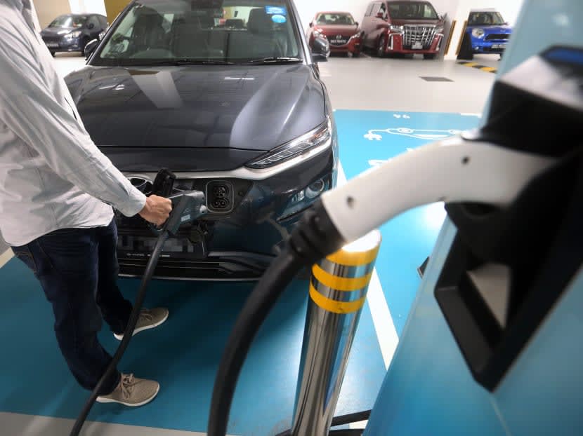 A file photograph of an electric vehicle charging station. A file photograph of an electric vehicle charging station.