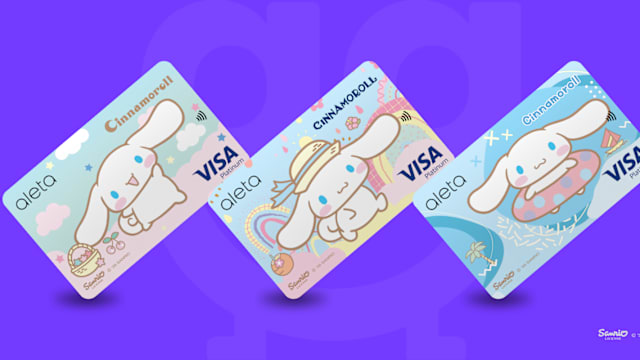 Aleta推出限量收藏版Visa卡，Cinnamoroll、Hello Kitty和Kuromi陪你消费、抽奖！