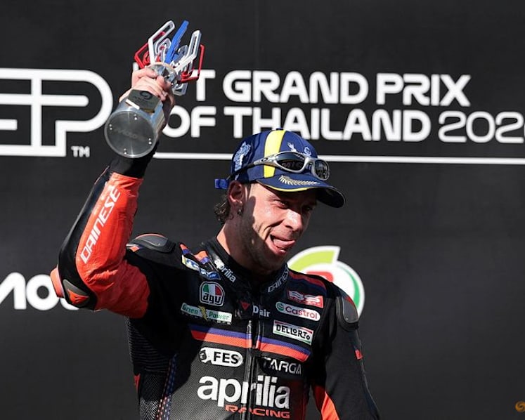 Aprilia's Bezzecchi wins Thailand GP as Acosta takes championship lead