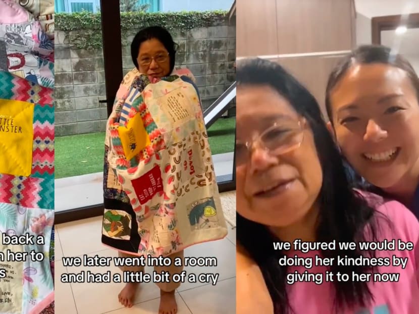 'Bring a part of us back home to the Philippines': S’porean gifts helper of 34 years, who took care of her and her 2 sisters, with handmade quilt