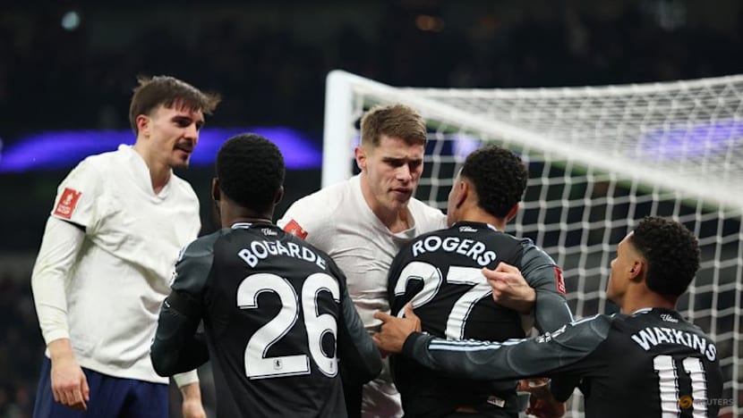 Tottenham's Frank blames Watkins provocation for FA Cup melee